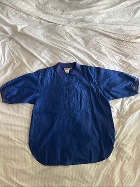 Vintage 70s/80s Blue Cali Div. Carry Back Ltd Polo Shirt - Made in HK